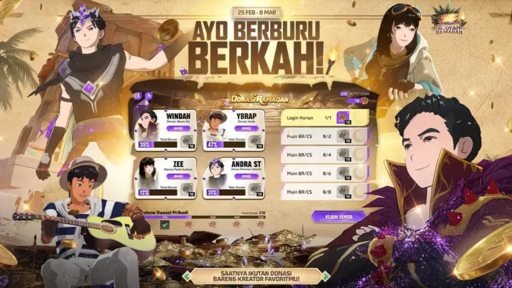 Free Fire Salurkan Donasi Booyah Ramadan 2026 Rp670 Juta untuk Sekolah dan Korban Banjir