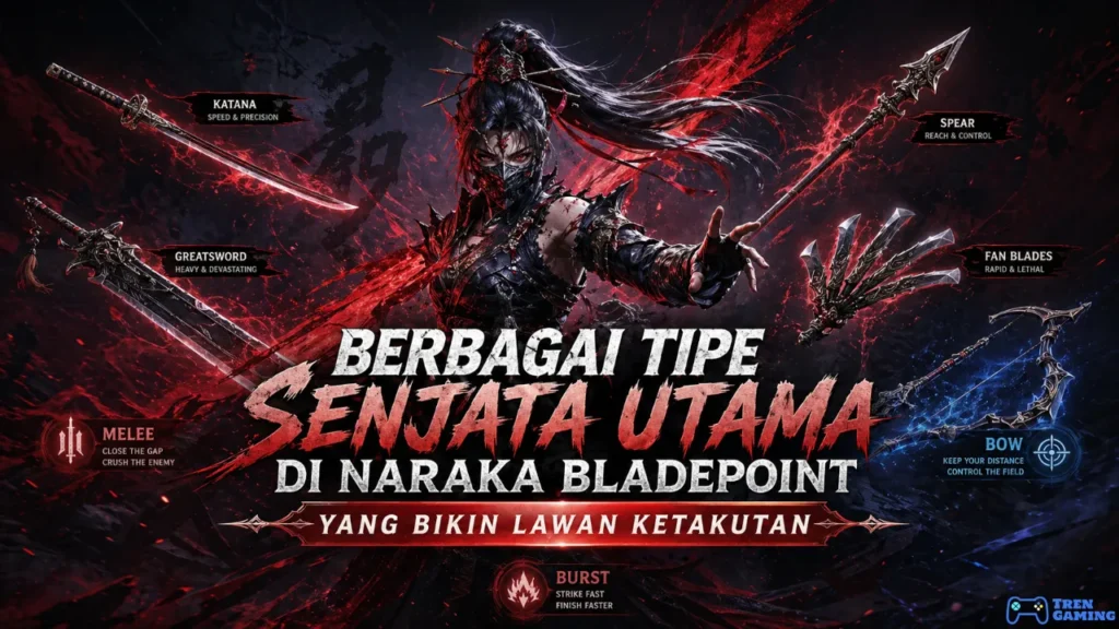 Berbagai Tipe Senjata Utama di Naraka Bladepoint yang Bikin Lawan Ketar Ketir