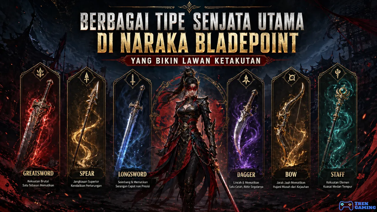 Berbagai Tipe Senjata Utama di Naraka Bladepoint yang Bikin Lawan Ketar Ketir