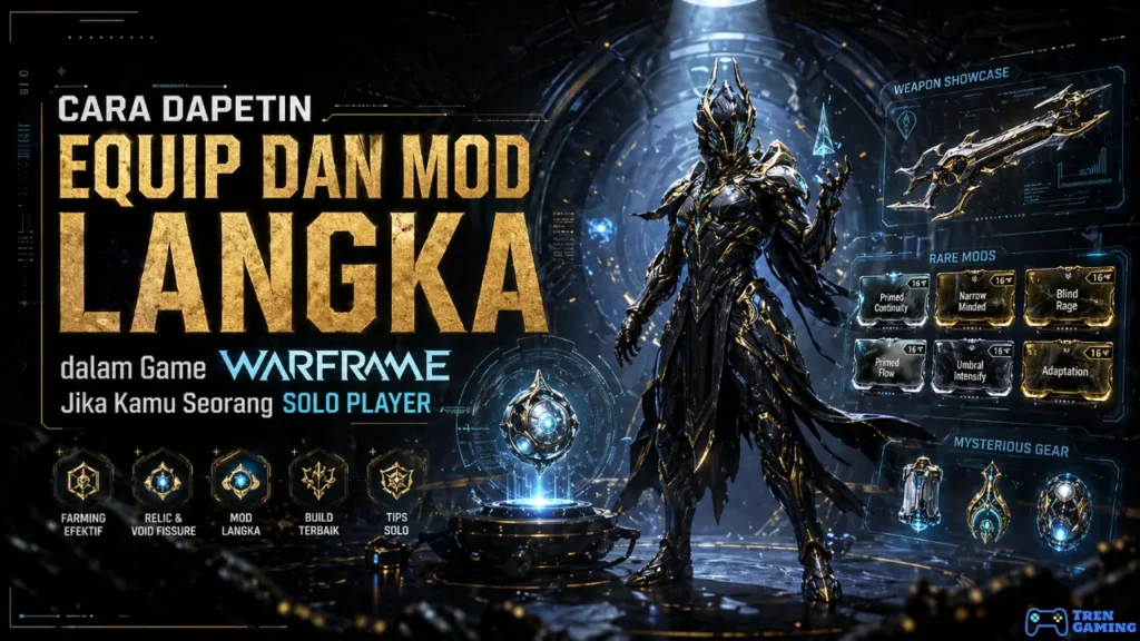 Cara Dapetin Equip dan Mod Langka dalam Game Warframe Jika Kamu Seorang Solo Player