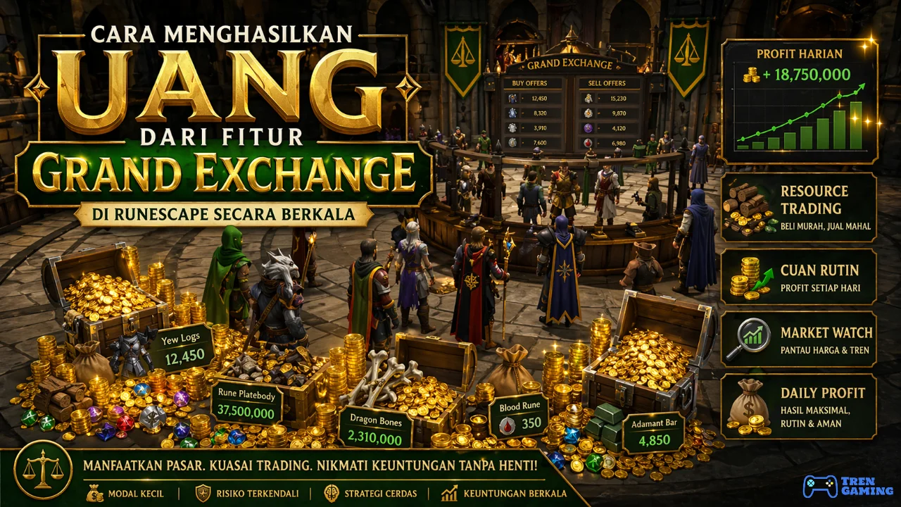Cara Menghasilkan Uang dari Fitur Grand Exchange di RuneScape Secara Berkala