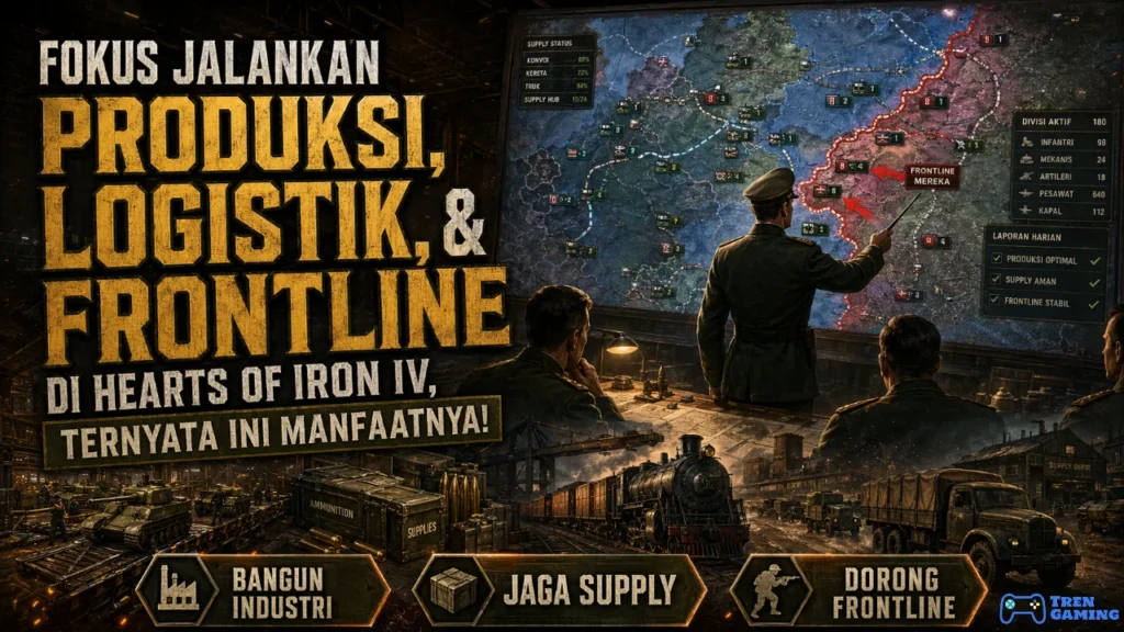 Fokus Jalankan Produksi, Logistik, & Frontline di Hearts of Iron IV
