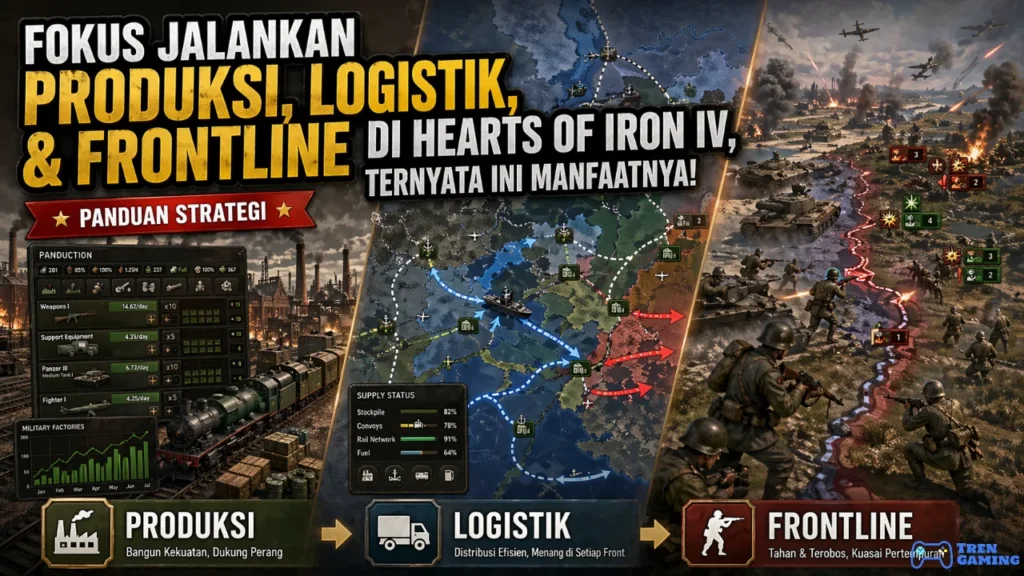 Fokus Jalankan Produksi, Logistik, & Frontline di Hearts of Iron IV
