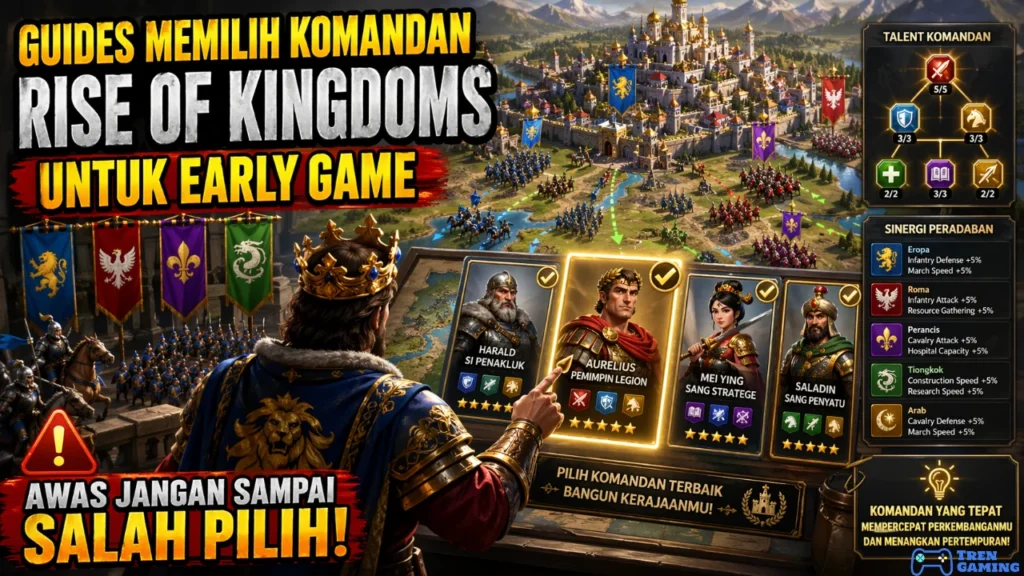 Guides Memilih Komandan Rise of Kingdoms untuk Early Game, Awas Jangan Sampai Salah Pilih!