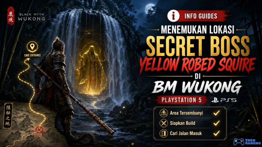 Info Guides Menemukan Lokasi Secret Boss Yellow Robed Squire di BM Wukong Playstation 5