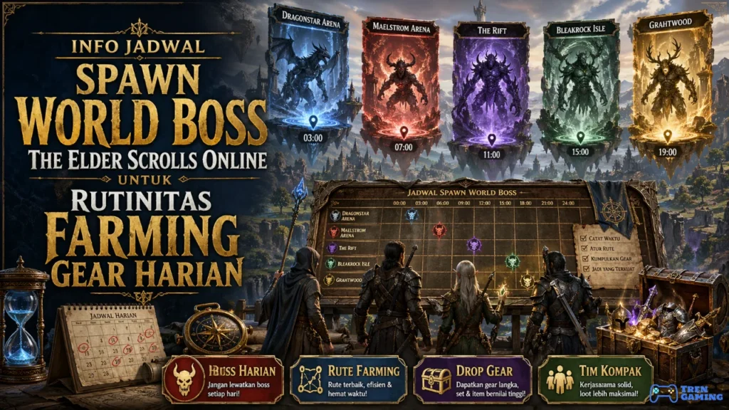 Info Jadwal Spawn World Boss The Elder Scrolls Online untuk Rutinitas Farming Gear Harian