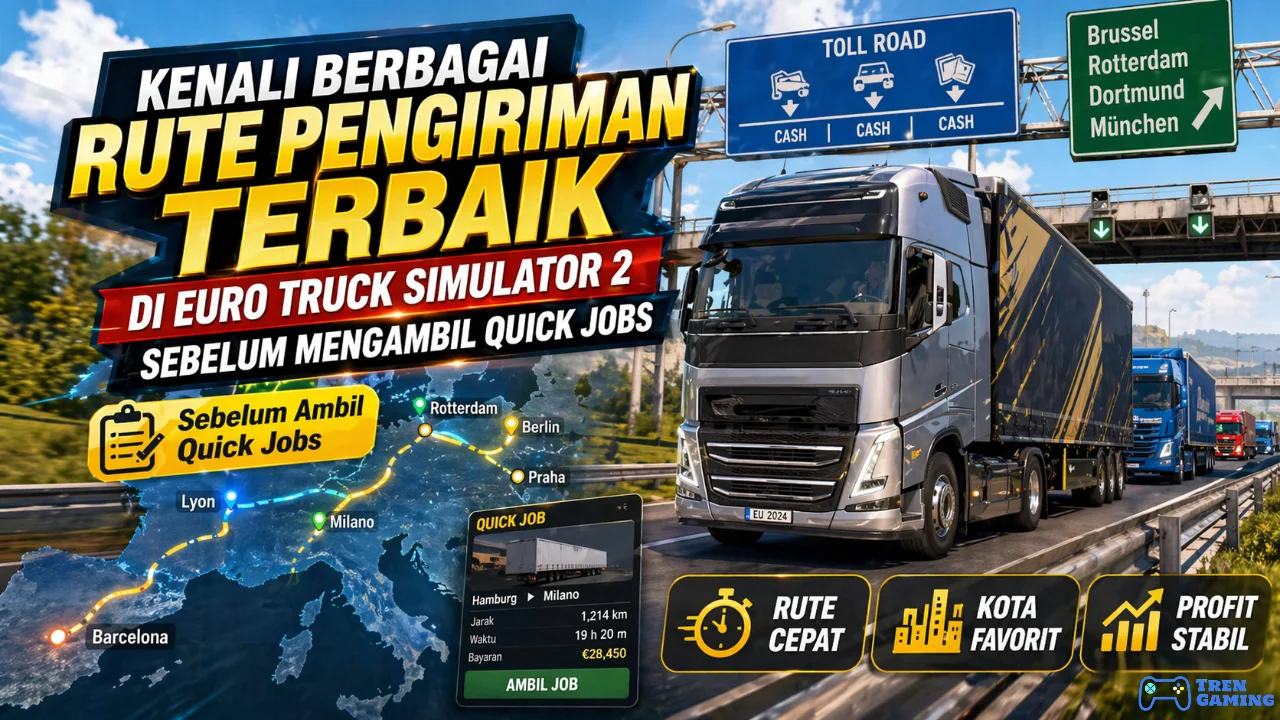 Kenali Berbagai Rute Pengiriman Terbaik di Euro Truck Simulator 2 Sebelum Mengambil Quick Jobs