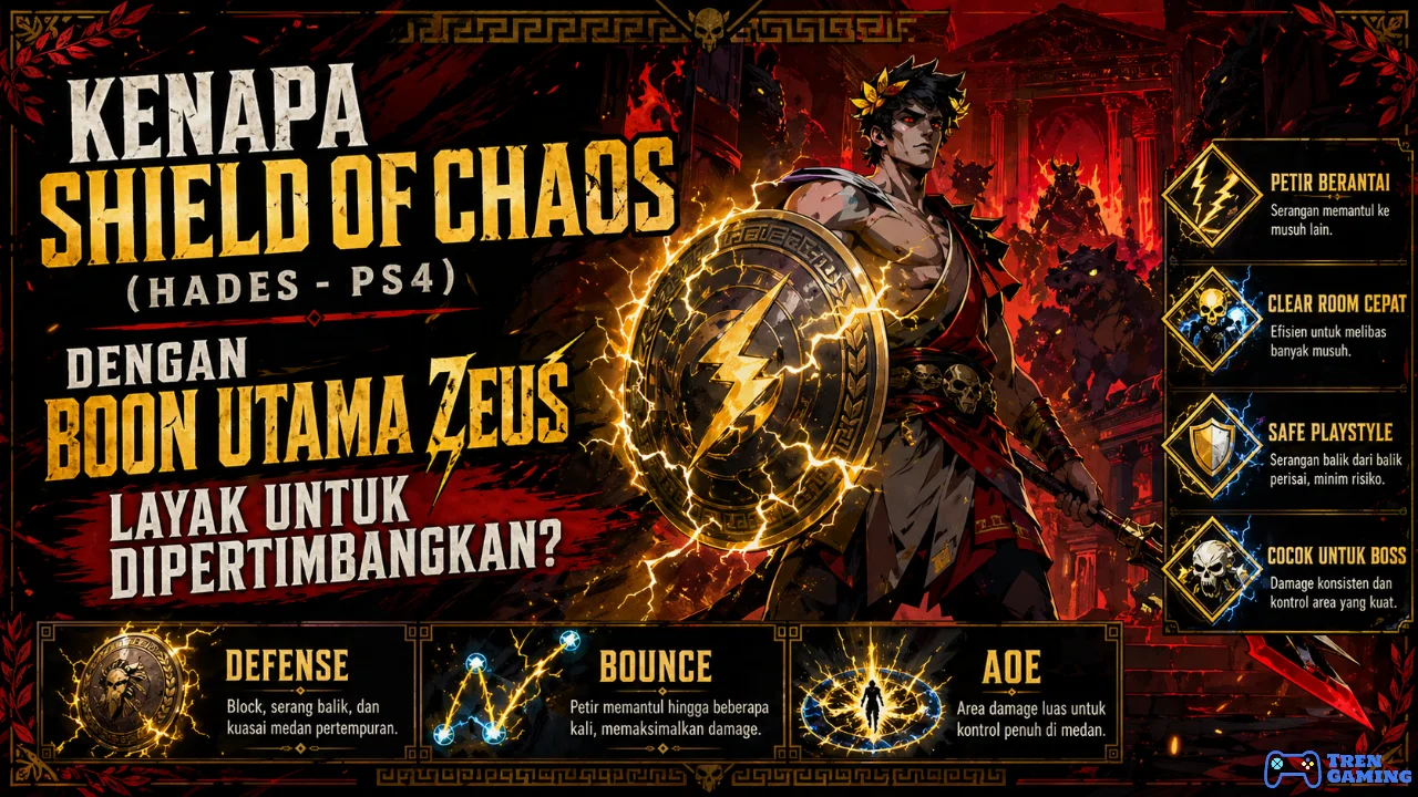 Kenapa Shield of Chaos (Hades - PS4) dengan Boon Utama Zeus Layak untuk Dipertimbangkan?