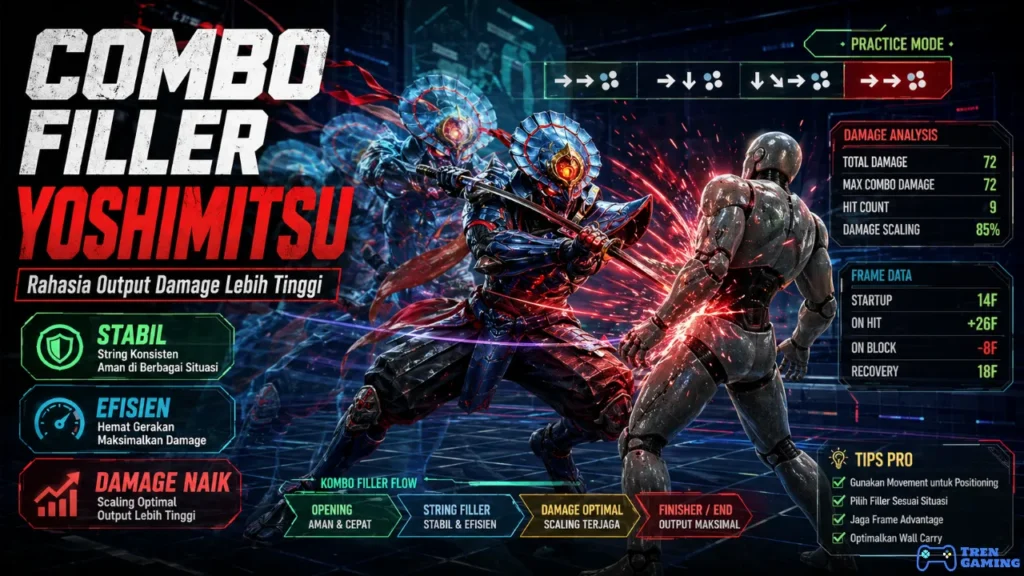 Keunggulan Combo Filler Yoshimitsu Dalam Meningkatkan Output Damage Saat Bertanding