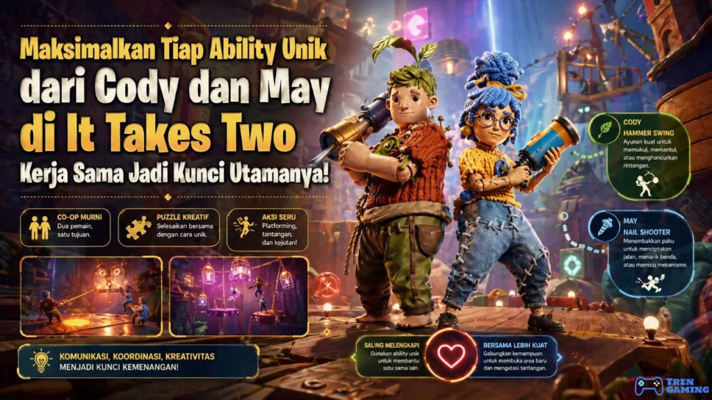 Maksimalkan Tiap Ability Unik dari Cody dan May di It Takes Two, Kerja Sama Jadi Kunci Utamanya!