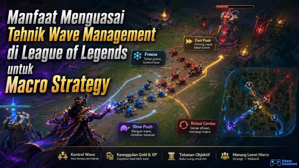 Manfaat Menguasai Tehnik Wave Management League of Legends untuk Macro Strategy