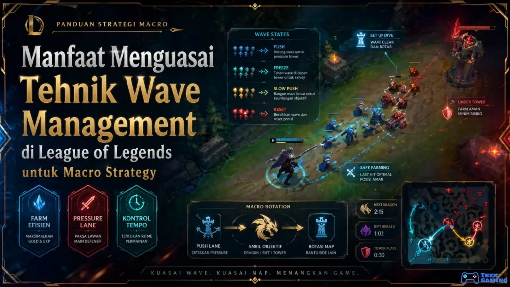 Manfaat Menguasai Tehnik Wave Management League of Legends untuk Macro Strategy