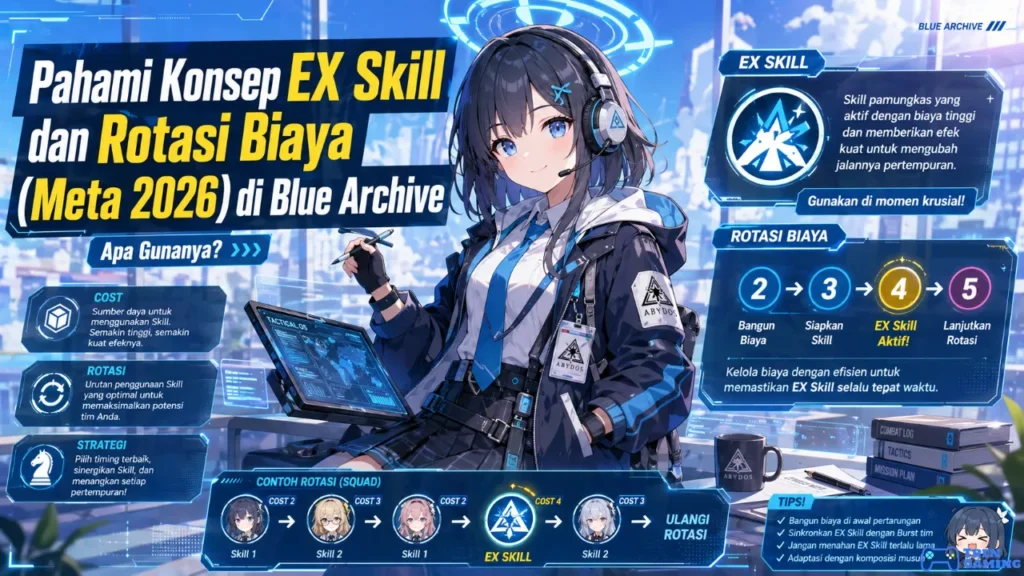 Pahami Konsep EX Skill dan Rotasi Biaya (Meta 2026) di Blue Archive, Apa Gunanya?
