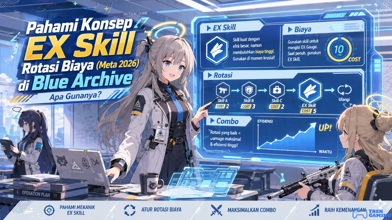 Pahami Konsep EX Skill dan Rotasi Biaya (Meta 2026) di Blue Archive, Apa Gunanya?
