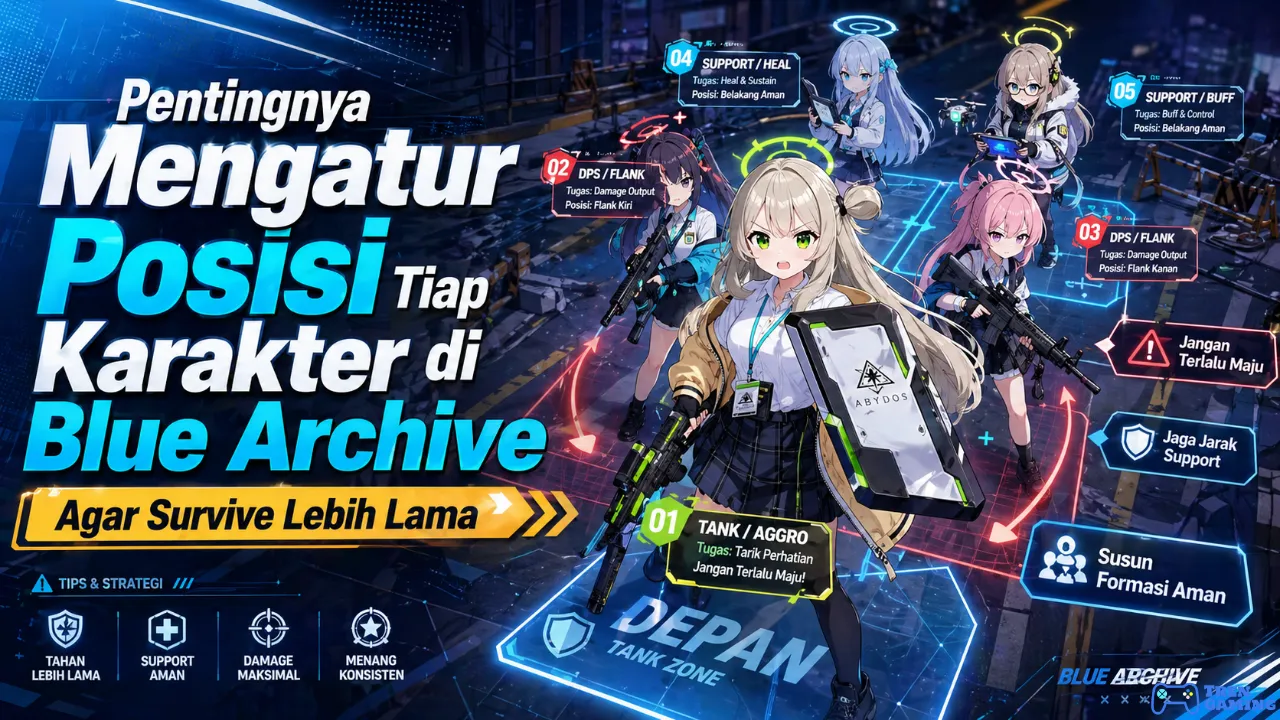 Atur Posisi Tiap Karakter di Blue Archive Agar Survive Lebih Lama!
