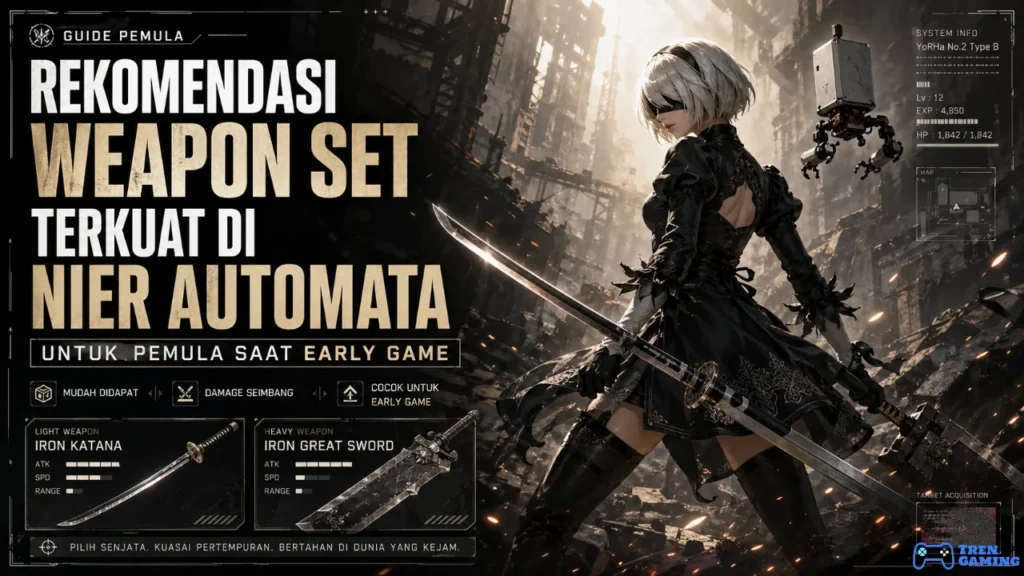 Rekomendasi Weapon Set Terkuat di NieR Automata untuk Pemula Saat Early Game