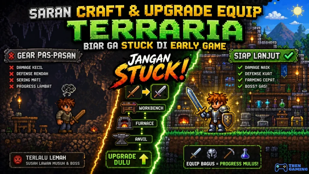 Saran Craft & Upgrade Equip Terraria Biar Ga Stuck di Early Game