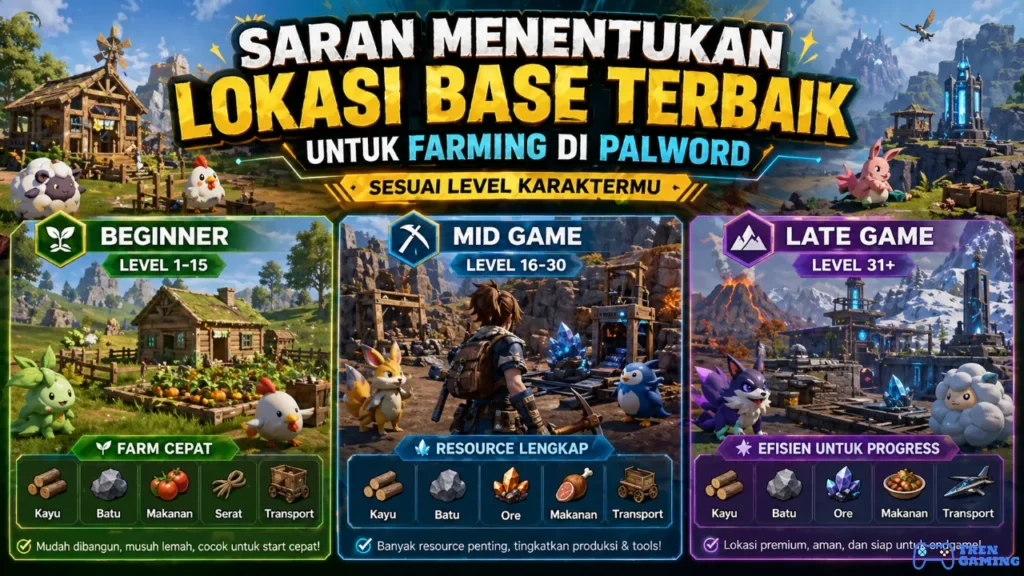 Saran Menentukan Lokasi Base Terbaik untuk Farming di Palword Sesuai Level Karaktermu