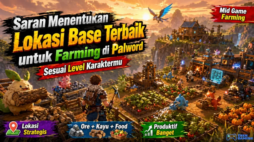 Saran Menentukan Lokasi Base Terbaik untuk Farming di Palword Sesuai Level Karaktermu