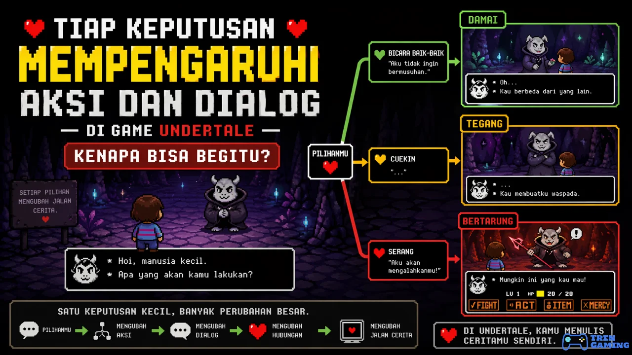 Tiap Keputusan Mempengaruhi Aksi dan Dialog di Game Undertale, Kenapa Bisa Begitu