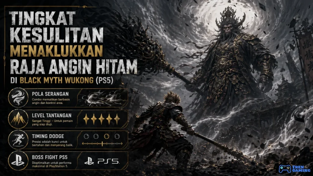 Tingkat Kesulitan Menaklukkan Raja Angin Hitam di Black Myth Wukong (PS5)