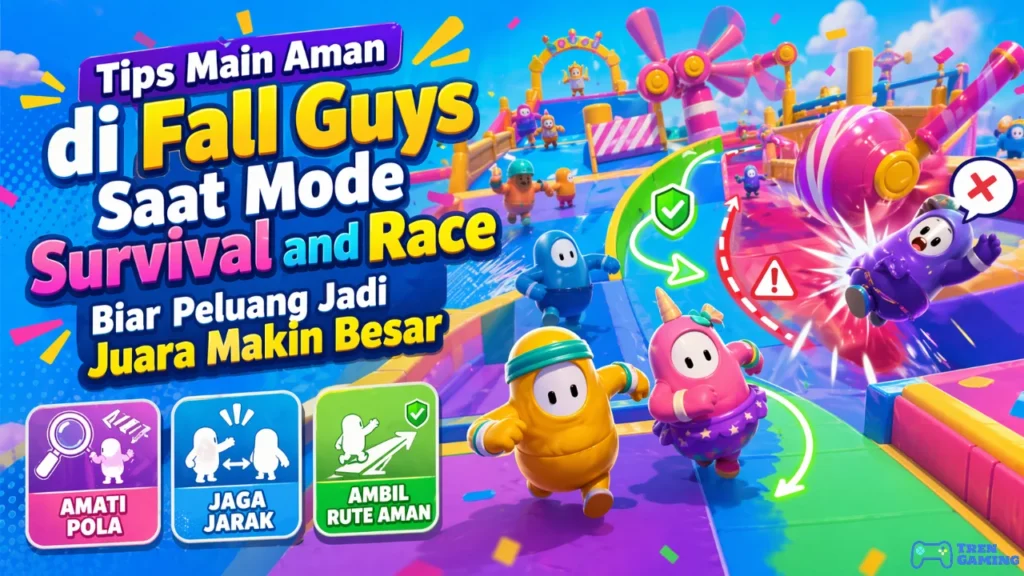 Tips Main Aman di Fall Guys Saat Mode Survival and Race Biar Peluang Jadi Juara Makin Besar