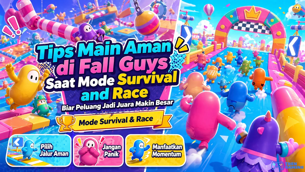 Tips Main Aman di Fall Guys Saat Mode Survival and Race Biar Peluang Jadi Juara Makin Besar