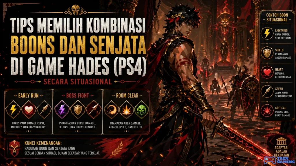 Tips Memilih Kombinasi Boons dan Senjata di Game Hades (PS4) Secara Situasional
