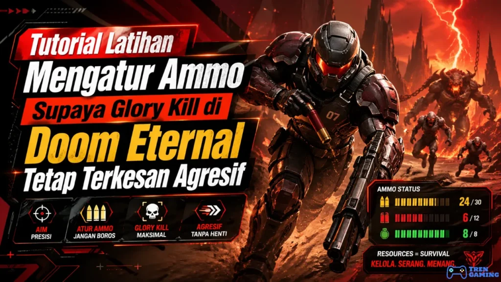 Tutorial Latihan Mengatur Ammo Supaya Glory Kill di Doom Eternal Tetap Terkesan Agresif