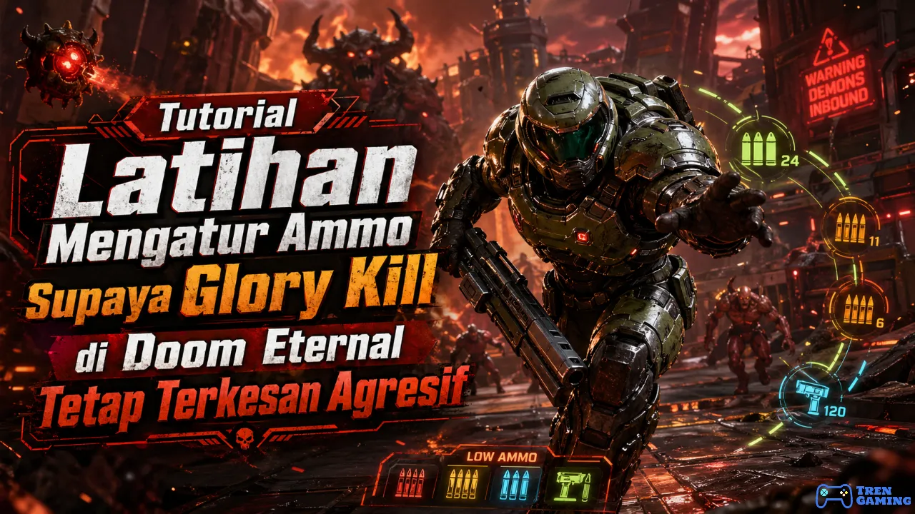 Tutorial Latihan Mengatur Ammo Supaya Glory Kill di Doom Eternal Tetap Terkesan Agresif