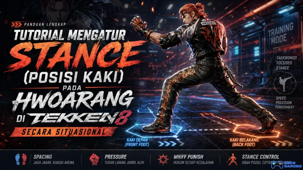 Tutorial Mengatur Stance (Posisi Kaki) Pada Hwoarang di Tekken 8 Secara Situasional