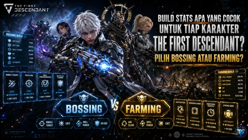 Build Stats Apa yang Cocok untuk Tiap Karakter The First Descendant? Pilih Bossing atau Farming?
