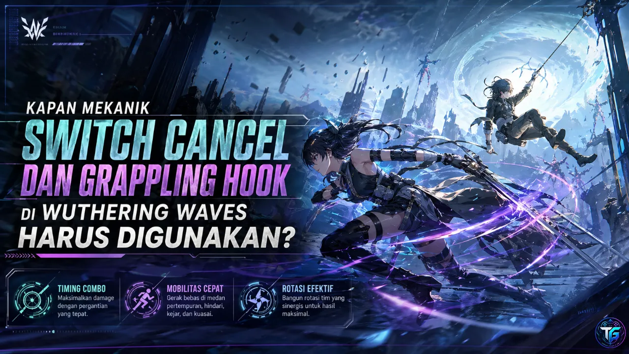 Kapan Mekanik Switch Cancel dan Grappling Hook di Wuthering Waves Harus Digunakan?