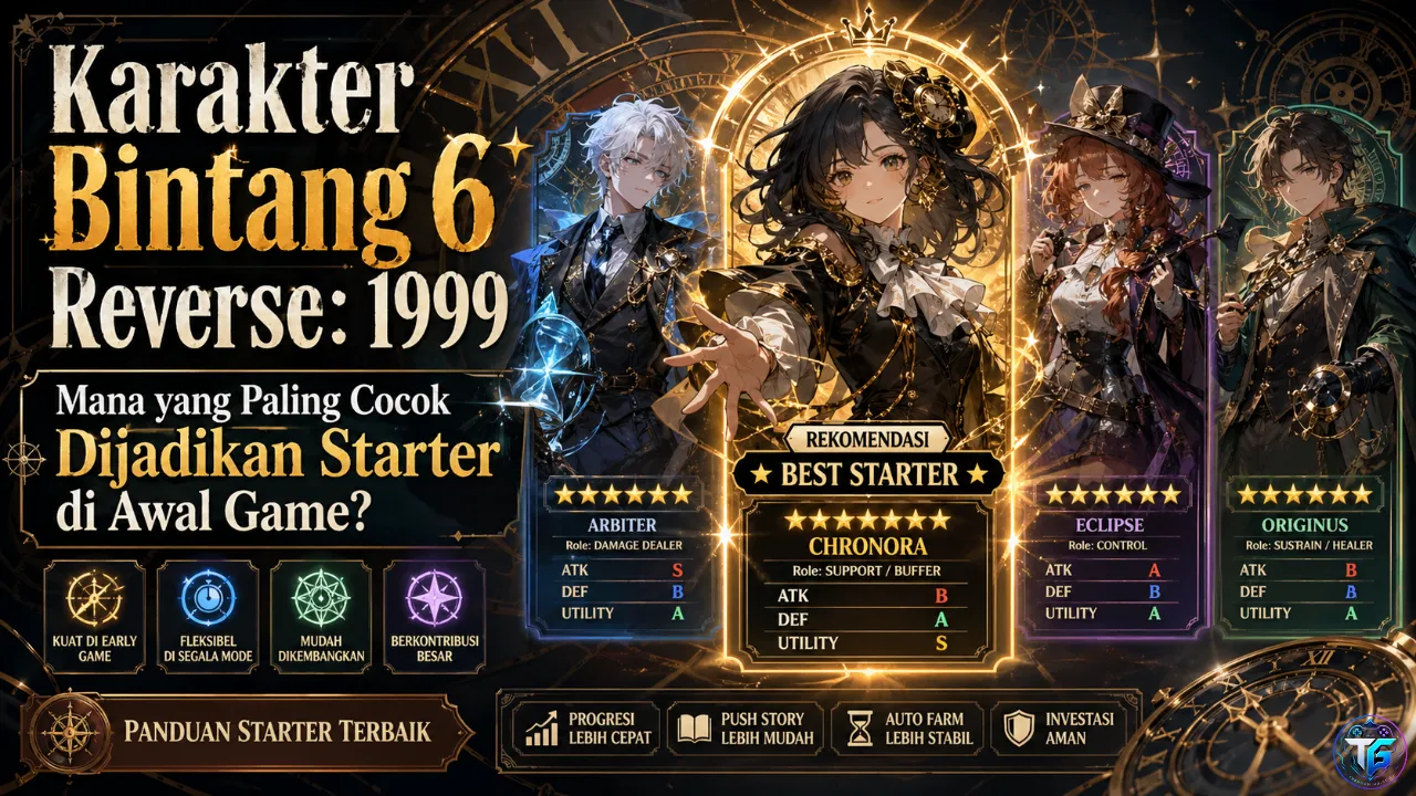Karakter Bintang 6 Reverse 1999 Mana yang Paling Cocok Dijadikan Starter di Awal Game?