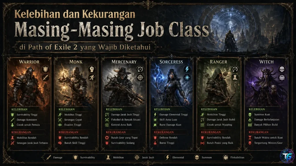 Kelebihan dan Kekurangan Masing-Masing Job Class di Path of Exile 2 yang Wajib Diketahui